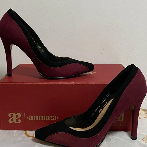 Shoes Zapatos Andrea Color Vino Combinado Con Negro Poshmark